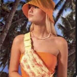 NWOT Dagne Dover Ace Belt Bag In Neoprene/Mesh Tropiflora Print